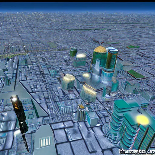 Prompt: Space Norilsk (n64), cold futuristic city of Norilsk level, Russia in space, space city level