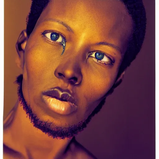 Image similar to An Ethiopian cyborg, portrait, by Davide Sorrenti, David Bailey, Hiro