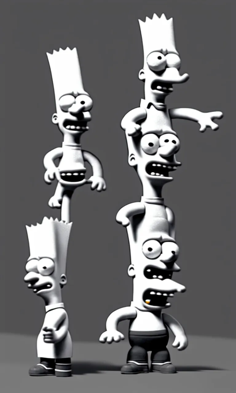 Image similar to bart simpson as real guy, ambient occlusion