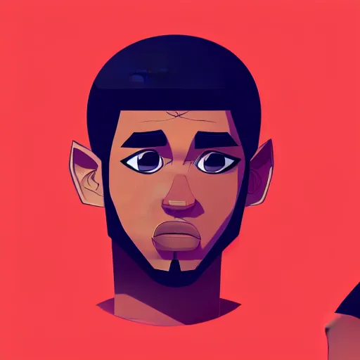 Image similar to 2 d character design, male rapper, vector art, digital art, portrait, 4 k, 8 k, sharp focus, smooth, illustration, concept art, music artist