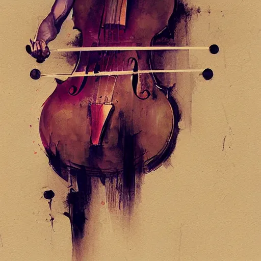 Image similar to body as a cello by greg rutkowski