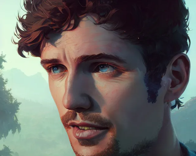 Image similar to highly detailed portrait of tim buckley, in gta v, stephen bliss, unreal engine, fantasy art by greg rutkowski, loish, rhads, ferdinand knab, makoto shinkai and lois van baarle, ilya kuvshinov, rossdraws, tom bagshaw, global illumination, radiant light, detailed and intricate environment