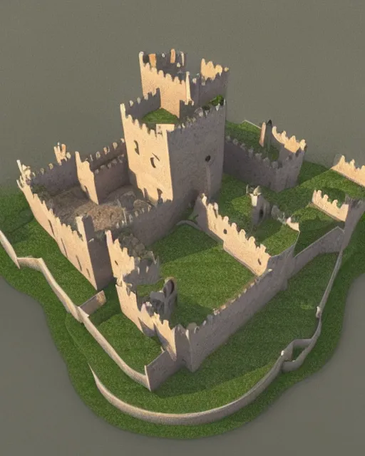 Image similar to give me a most beautiful castle 3 d render