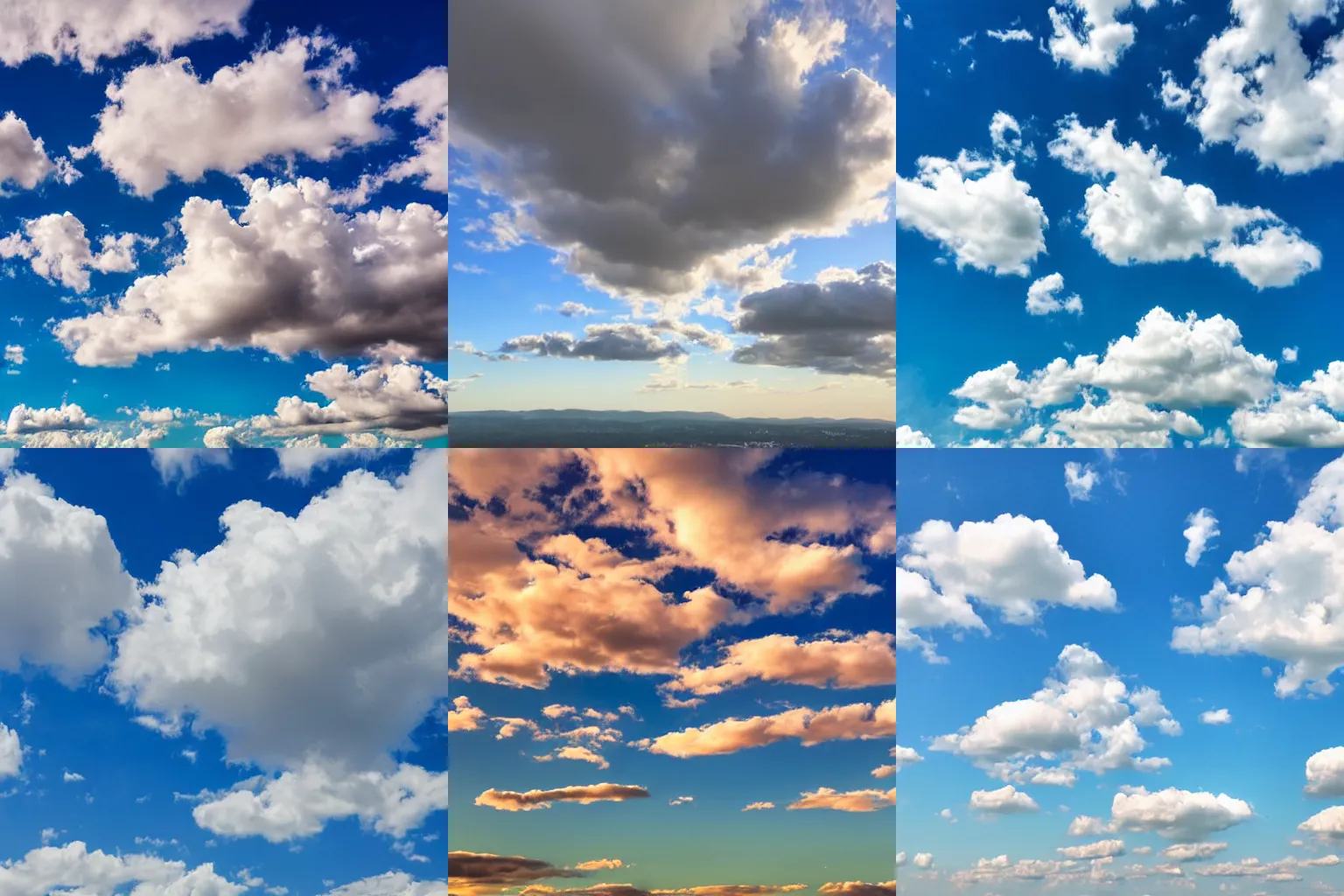 Prompt: peaceful puffy clouds 8 k that brings serenity and peace to your soul