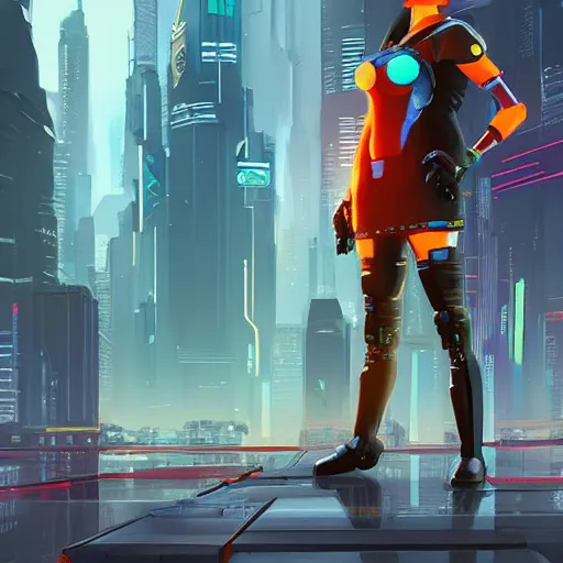 Image similar to cyberpunk police robot fantasy, art gta 5 cover, official fanart behance hd artstation by jesper ejsing, by rhads, makoto shinkai and lois van baarle, ilya kuvshinov, ossdraws