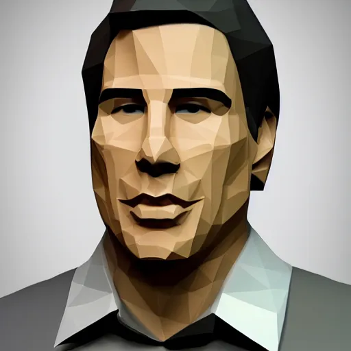 Image similar to low poly john travolta