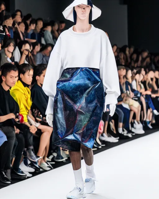 Image similar to hyperrealistic and heavy detailed 2321s POKEMON balenciaga runway show, Leica SL2 50mm, vivid color, high quality, high textured