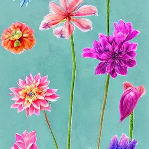 Image similar to botanical, illustration, flowers, pastel colors, watercolor, design, behance, pintrest