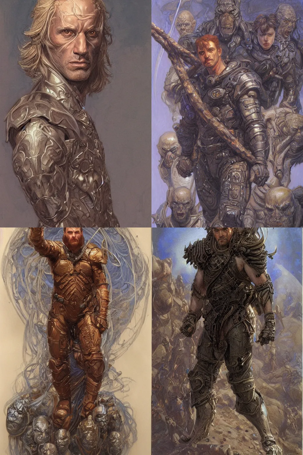 Prompt: male character art donato giancola