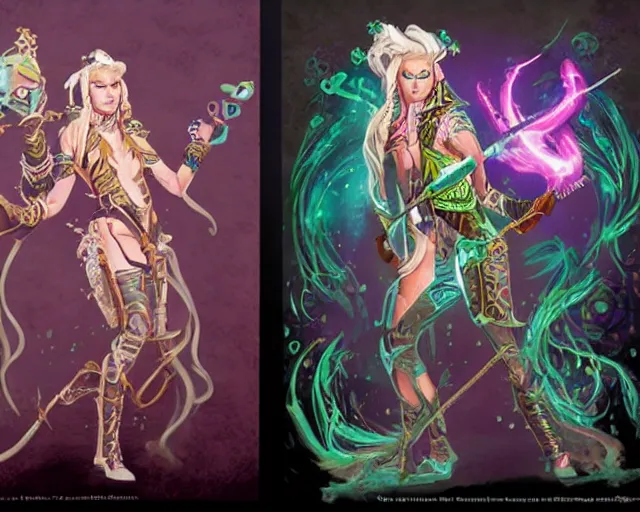 Prompt: Ke$ha, level 20 human Artificer in the style of Kaladesh Aether Revolt concept art.