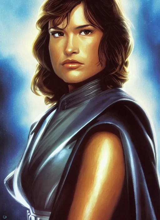 Image similar to jaina solo's face, jedi from star wars legends books, star wars portrait by tsuyoshi nagano cover art japanese