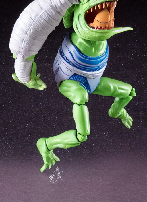 Prompt: space monster alien sofubi action figure, product photography