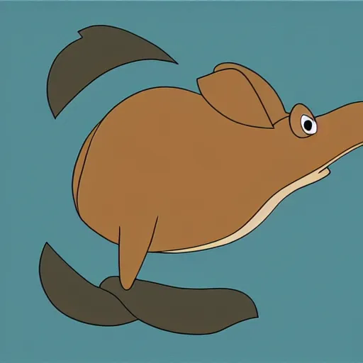 Prompt: a cartoon portrait of a friendly platypus, disney animation