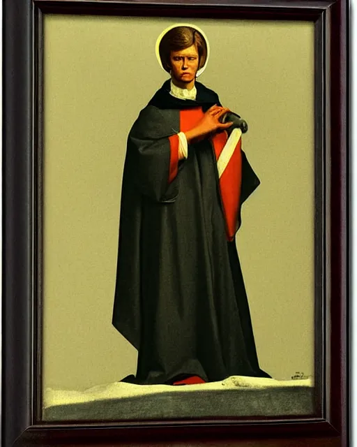 Image similar to avid bowie as a saint by jean auguste dominique ingres