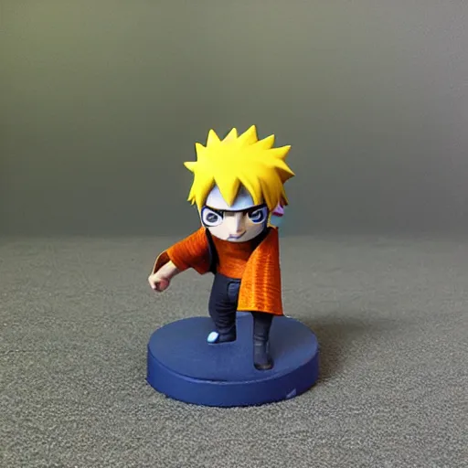 Image similar to 3d printed figurine, naruto