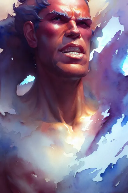 Image similar to watercolor, epic, bejita, style, hyper detailed, radiant, digital art, ue, artstation, natural lighting, studio quality, smooth render, artgerm, boris vallejo, craig mullins, mat drawing paper
