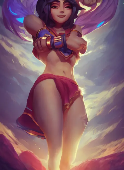 Prompt: taliyah, from league of legends, with abs, aesthetic, cosplay, exhibant au naturel, symmetrical body, hyper detailed, digital art, trending in artstation, cinematic lighting, studio quality, smooth render, unreal engine 5 rendered, octane rendered, art style by klimt and nixeu and ian sprigger and wlop and krenz cushart