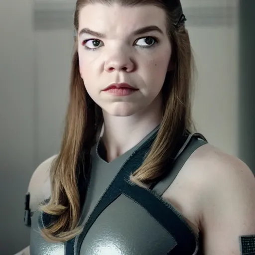 Prompt: Cyborg Anya Taylor-Joy