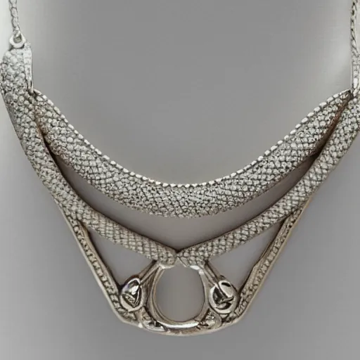 Image similar to detailed necklace in style of rene lalique sharp focus 8 k