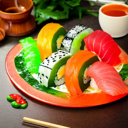 Image similar to sushi jellzo aspic salad