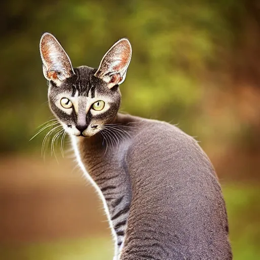 Image similar to a cat - kangaroo - hybrid, animal photography