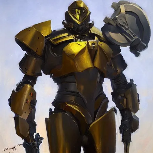 Image similar to greg manchess portrait painting of armored claude monet as overwatch character, medium shot, asymmetrical, profile picture, organic painting, sunny day, matte painting, bold shapes, hard edges, street art, trending on artstation, by huang guangjian, gil elvgren, ruan jia, randy vargas, greg rutkowski