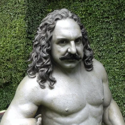 Prompt: Ron Jeremy as the David Statue