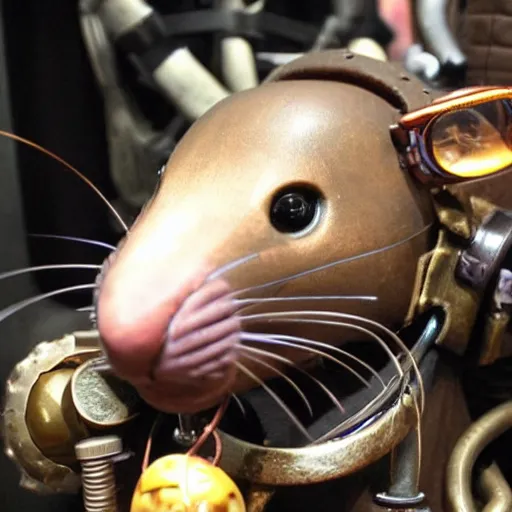 Prompt: a rat with steampunk googles, from Starcraft