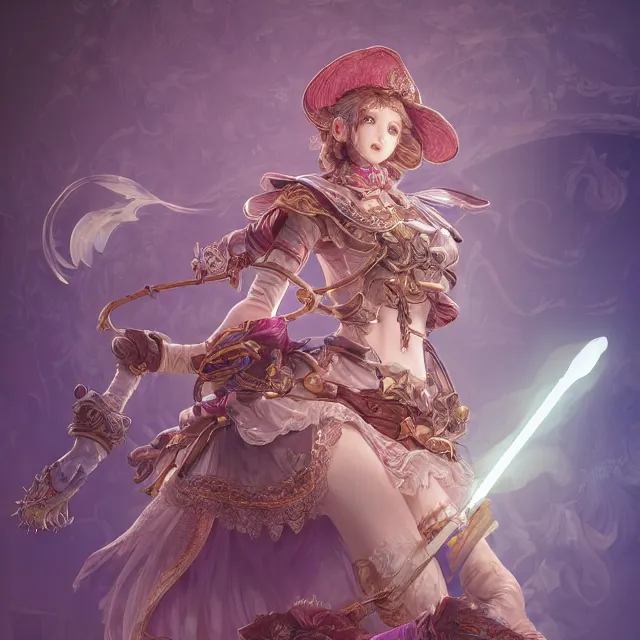 Image similar to studio portrait of neutral good colorful female cleric bard healer as absurdly beautiful, elegant, young skinny gravure idol, an ultrafine hyperdetailed illustration by kim jung gi, irakli nadar, intricate linework, sharp focus, bright colors, octopath traveler, final fantasy, unreal engine highly rendered, global illumination, radiant light, detailed and intricate environment