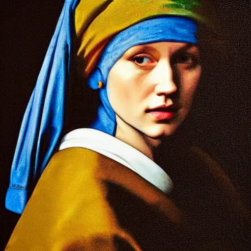 Image similar to painting of Henry Cavill, posed in the style of johannes vermeer girl with a pearl earring painting, hyperrealistic, moody lighting