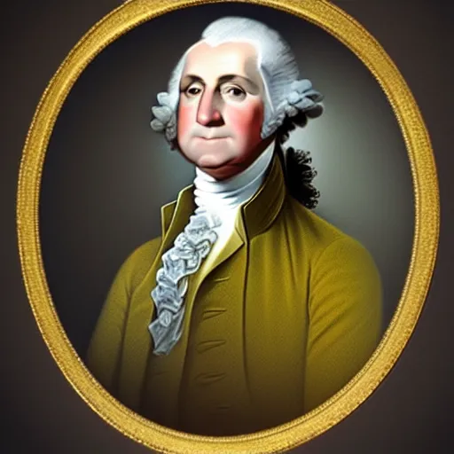 Prompt: Modern Presidential portrait of George Washington in 2022, HD photo