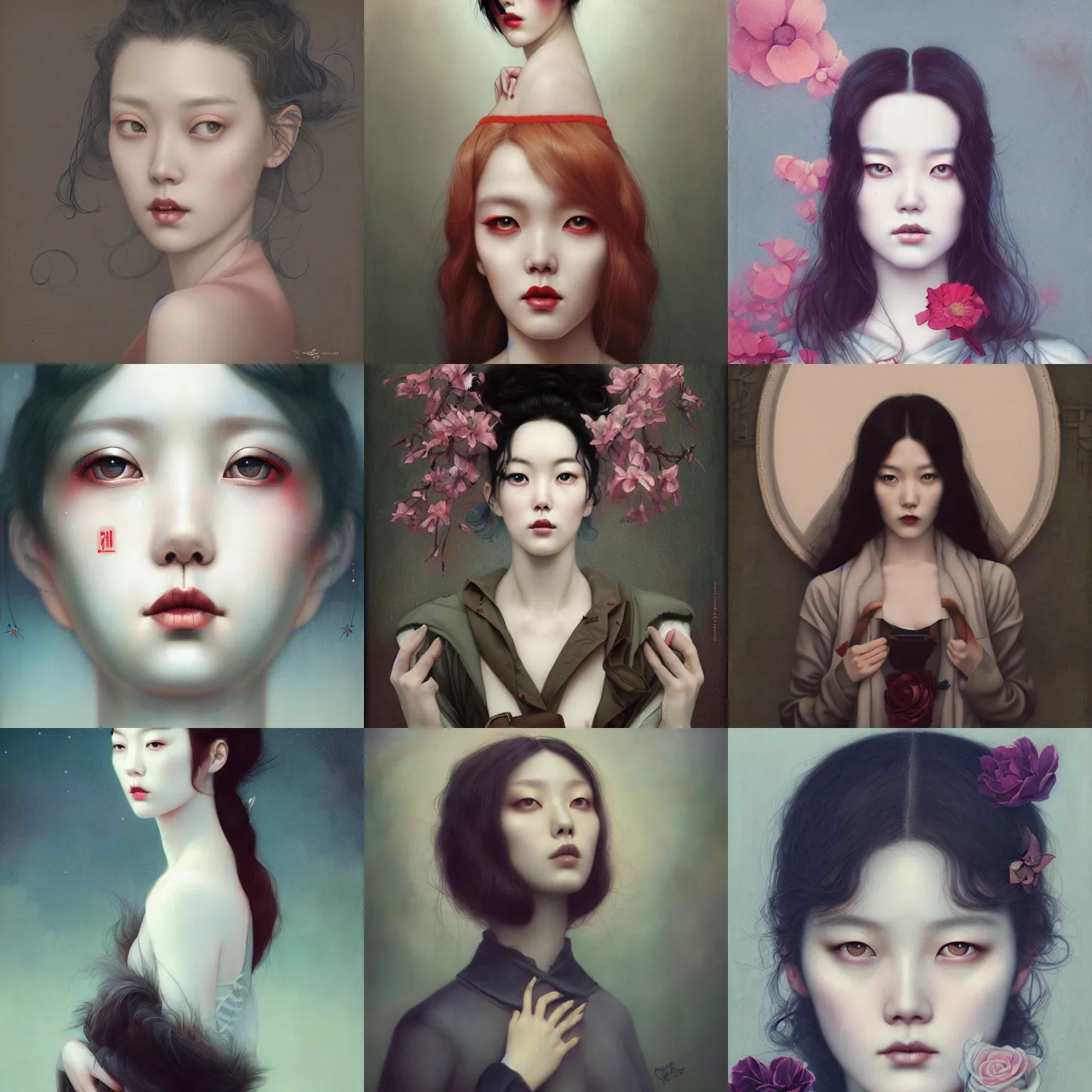 Prompt: lee jin - eun by tom bagshaw and martine johanna, rule of thirds, seductive look, beautiful