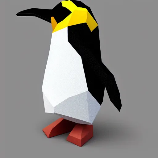 Image similar to low-poly penguin