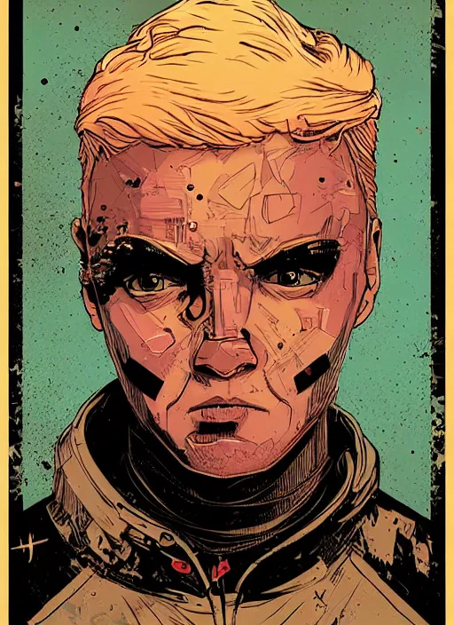 Image similar to highly detailed delirium face portrait by petros afshar, tom whalen, laurie greasley, war face by greg rutkowski