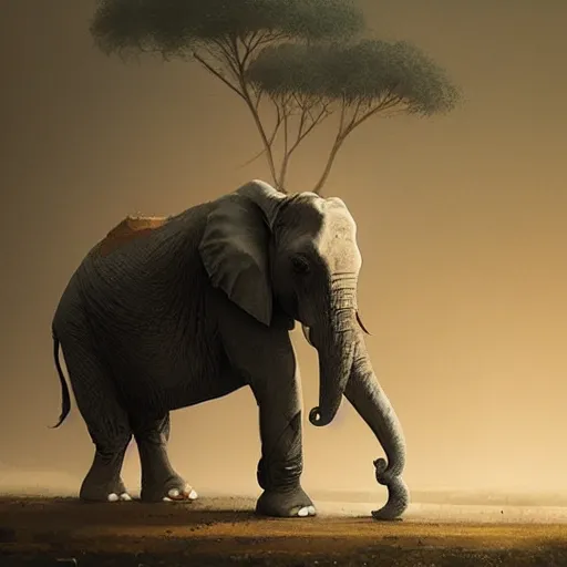 Prompt: 🐘, Greg rutkowski, Trending artstation, cinematográfica, digital Art