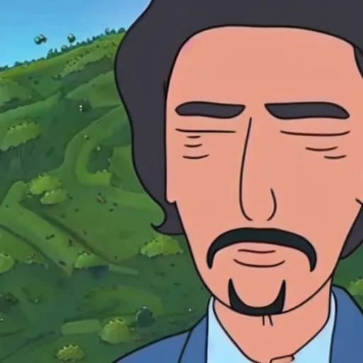 Image similar to Keanu reeves In Rick and Morty 4K detailed super realistic