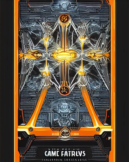 Image similar to game card frame, full view, futuristic, nft, clean centered album cover in intricate detail