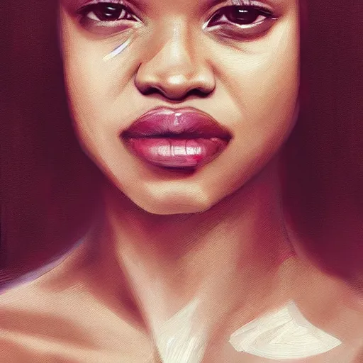 Image similar to gugu mbatha - raw, face, beauty, photorealistic, artstation