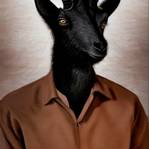 Prompt: an anthropomorphic black goat in among us, screenshot