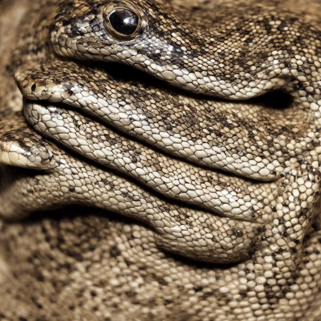 Prompt: diadem snake head, professional closeup photo, f / 2