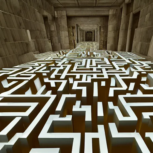 Prompt: an endless maze, unreal engine