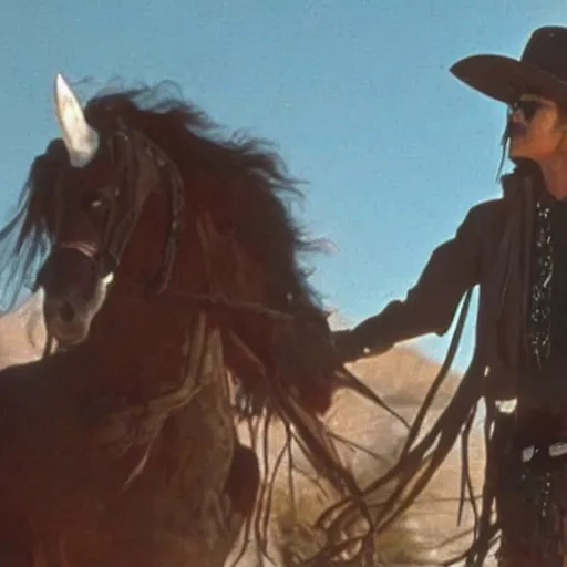 Prompt: the lone ranger in a tar pit, 1990s TV show, beautiful scene