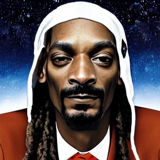 Image similar to the face of Snoop Dogg covers the entire surface of the moon