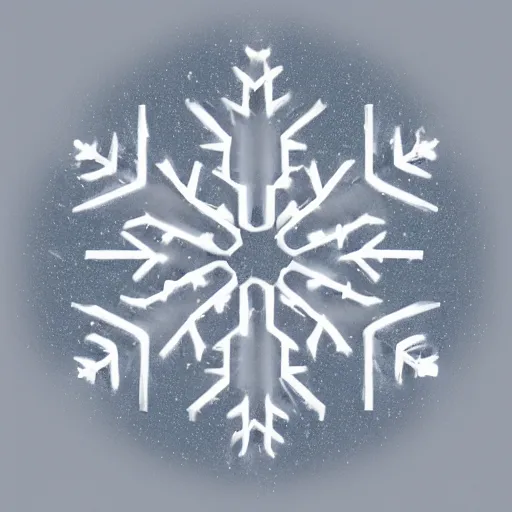 Image similar to snowflake, realistic