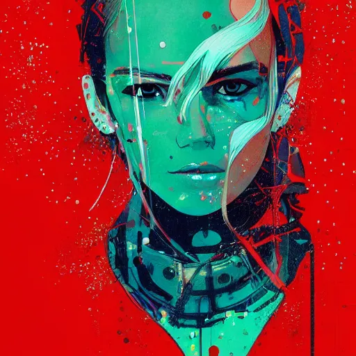 Image similar to a portrait of a character in a scenic environment by conrad roset, cyberpunk