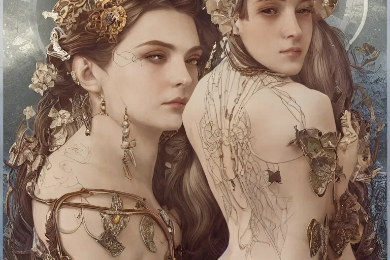 Image similar to a portrait of the bone queen, intricate, elegant, highly detailed, digital painting, crown of skulls, artstation, concept art, smooth, sharp focus, illustration, art by artgerm and greg rutkowski and alphonse mucha and william - adolphe bouguereau