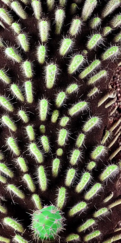 Image similar to professional photo shot of a scutigera cactus made of silica crystal spikes, melted with rocks in the background, microscopic picture, droplets of water, grimy, gritty, trending on artstation, award winning, close shot, by aleks labuda and barry webb