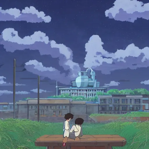 Prompt: battersea and chernobyl in the style of studio ghibli, beautiful landscape, intense lighting, 8k, trending on artstation