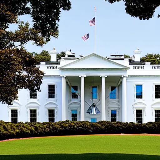 Prompt: United States President’s White House as a Newport McMansion