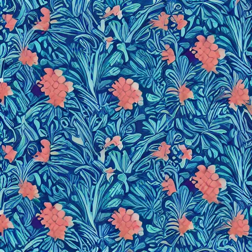 Prompt: coral procedural pattern